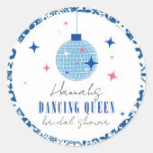 Dancing Queen Griekse Musical disco bruidsfeest Ronde Sticker (Voorkant)