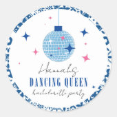 Dancing Queen Griekse Muzikale disco vrijgezellenf Ronde Sticker (Voorkant)