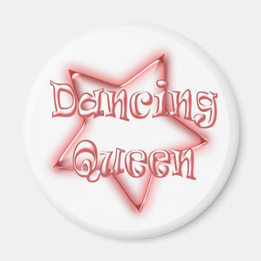 Dancing Queen Meisjes Roze Koelkast Magneet (Voorkant)