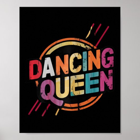 Dancing Queen Party Disco Dance voor vrouwen en me Poster (Voorkant)