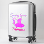 Dancing Queen Quote Pink Cute Ballerina Dress Shoe Sticker (Koffer)