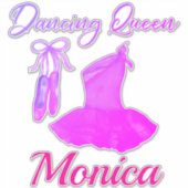 Dancing Queen Quote Pink Cute Ballerina Dress Shoe Sticker (Voorkant)