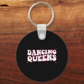 Dancing Queen Retro Bruidsmeisjes 70’s Disco Bache Sleutelhanger (Voorkant)