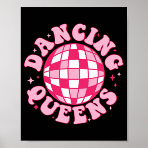 Dancing Queen Retro Bruidsmeisjes 70’s Disco Vrijg Poster