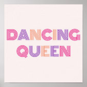 Dancing Queen Retro Poster (Voorkant)