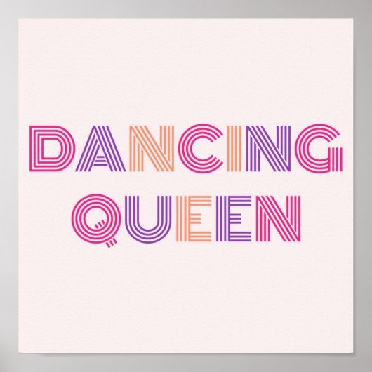 Dancing Queen Retro Poster (Voorkant)