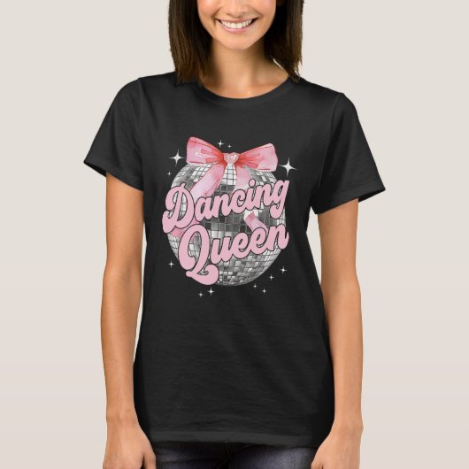 Dancing Queen Shirt Dancing 70s 80s Vrouwen Meisje (Voorkant)