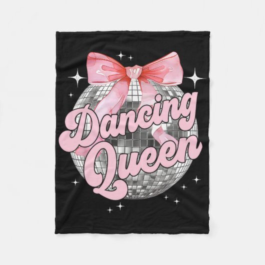 Dancing Queen Shirt Dancing 70s 80s Vrouwen Meisje Fleece Deken (Voorkant)