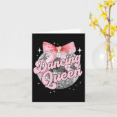Dancing Queen Shirt Dancing 70s 80s Vrouwen Meisje Kaart (Gele Bloem)