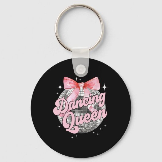 Dancing Queen Shirt Dancing 70s 80s Vrouwen Meisje Sleutelhanger (Voorkant)