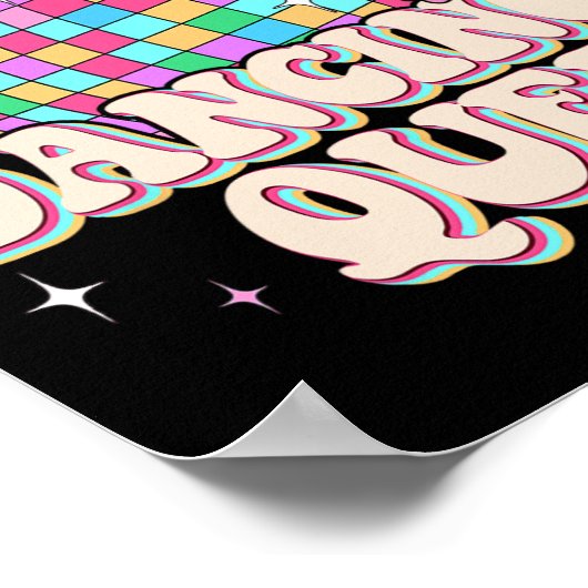 Dancing Queen Shirt Retro Dance Mom jaren '70 jare Poster (Hoek)