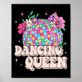 Dancing Queen Shirt Retro Dance Mom jaren '70 jare Poster (Voorkant)