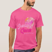 Dancing Queen T-shirt 17 Verjaardag  Dancing Disc (Voorkant)
