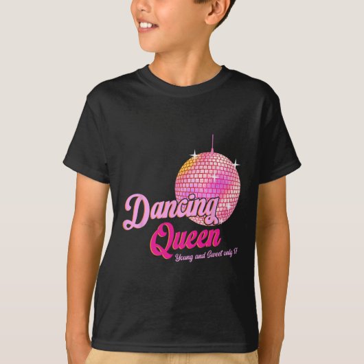 Dancing Queen T-shirt 17 Verjaardag Dancing Disc (Voorkant)
