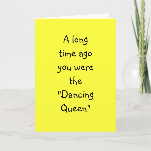 DANCING QUEEN TO DENTURE QUEEN "50th" VERJAARDAG Kaart (Voorkant)