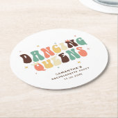 Dancing Queens Bachelorette Party Retro Disco Ronde Kartonnen Onderzetter (Gebogen)