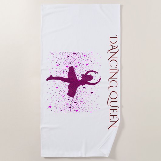 DANCING QUEEN's badhanddoek. Strandlaken (Voorkant)
