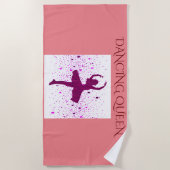 DANCING QUEEN's badhanddoek. Strandlaken (Voorkant)