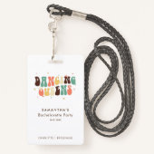 Dancing Queens Retro Bruidsmeisje Bruidsdame Badge (Achterkant met draagriem)