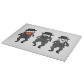 Dancing Rabbis Jewish Glass Challah Board Snijplank (Hoek)