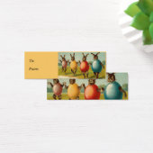 Dancing Rabbits Paasmand cadeau labels Mini Visitekaartjes (Bureau)
