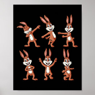 Dancing Rabbits Pasen Dag Dans Challenge Jongens G Poster