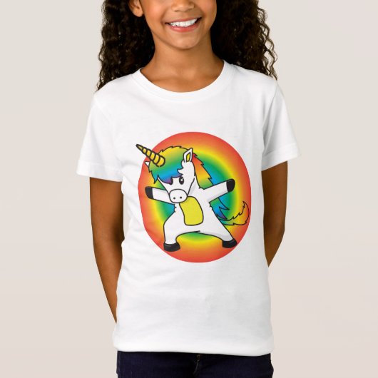 Dancing Rainbow Unicorn T-shirt (Voorkant)