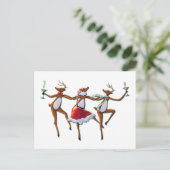 DANCING REINDEER DOOR SHARON SHARPE BRIEFKAART (Staand voorkant)