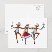 DANCING REINDEER DOOR SHARON SHARPE BRIEFKAART (Voorkant / Achterkant)