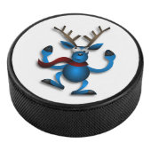 DANCING REINDEER HOCKEY PUCK (3/4)