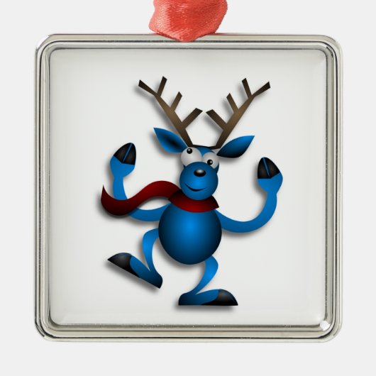 DANCING REINDEER METALEN ORNAMENT (Voorkant)