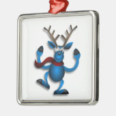 DANCING REINDEER METALEN ORNAMENT (Links)