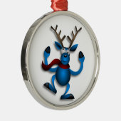 DANCING REINDEER METALEN ORNAMENT (Rechts)