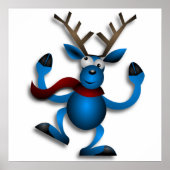 DANCING REINDEER POSTER (Voorkant)