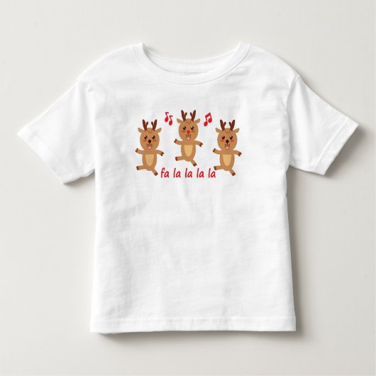 Dancing Reindeer Rudolph Snowflakes Boy Girl Kinder Shirts (Voorkant)