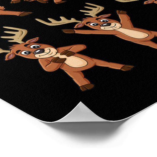 Dancing Rendier Dance Challenge Christmas Boys GI Poster (Hoek)