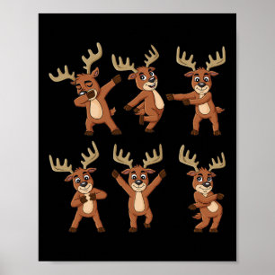 Dancing Rendier Dance Challenge Christmas Boys GI Poster