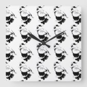 "DANCING SANTA" CHRISTMAS CLOCK VIERKANTE KLOK (Voorkant)