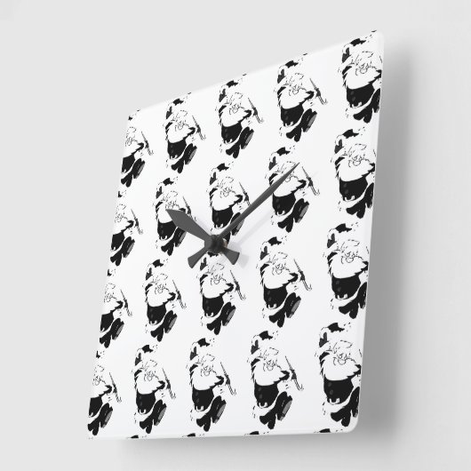 "DANCING SANTA" CHRISTMAS CLOCK VIERKANTE KLOK (Hoek)