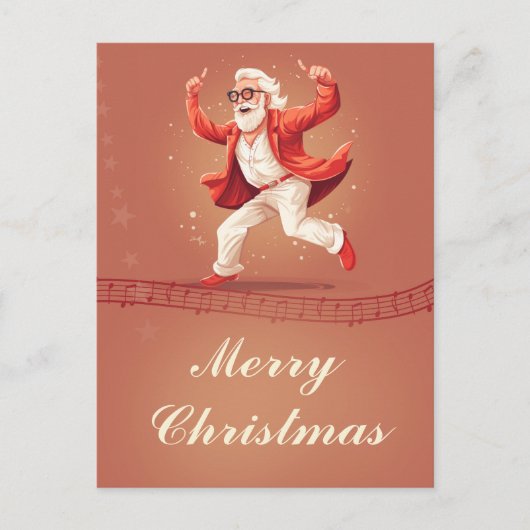 Dancing Santa Claus Briefkaart (Voorkant)