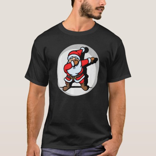 Dancing Santa Claus Dab Dabbing Christmas Xmas T-shirt (Voorkant)
