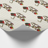 Dancing Santa Frog inpakpapier (Hoek)
