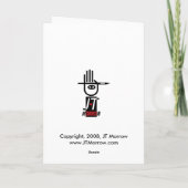 Dancing Santa Holiday Kaart (Achterkant)