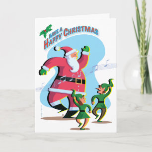 Dancing Santa Holiday Kaart