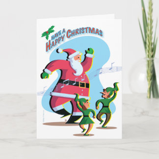 Dancing Santa Holiday Kaart