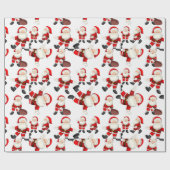 "Dancing Santa" inpakpapier (Vlak)