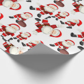 "Dancing Santa" inpakpapier (Hoek)