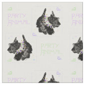 Dancing Scottish Terrier Stof (Close Up)