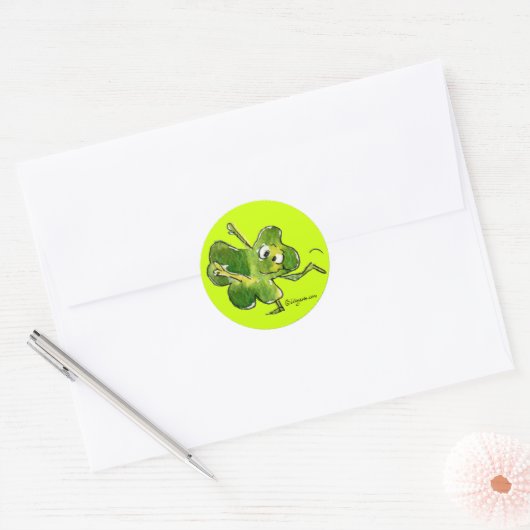 Dancing Shamrock Irish Jig Sticker (Envelop)