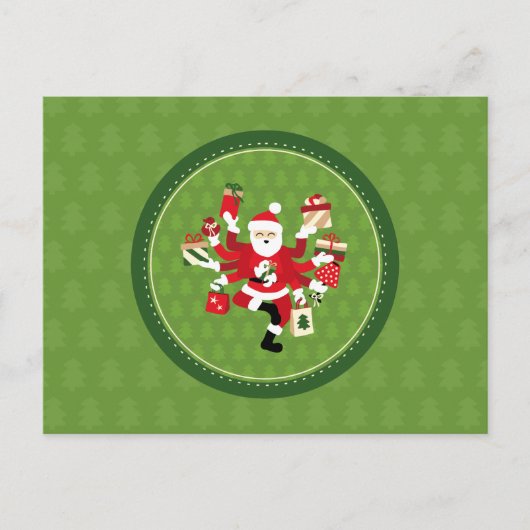 Dancing Shiva Claus Briefkaart (Voorkant)
